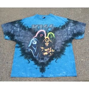 Vintage 2005 Liquid Blue KISS  Tye  Dyed  T-Shirt